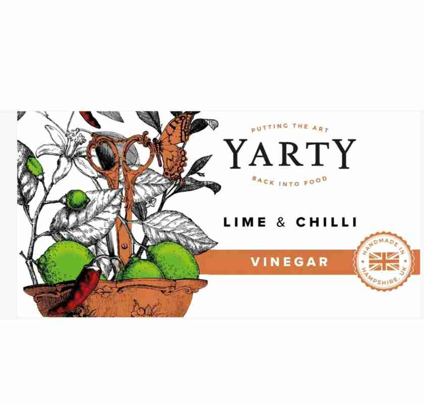 Lime och chilivin�ger Yarty etiketten 