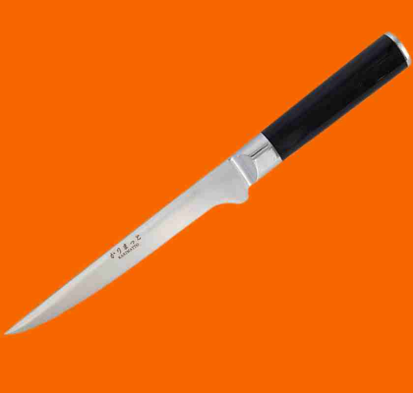 Fil�kniv 17,5 cm Karimatto mot  orange bakgrund