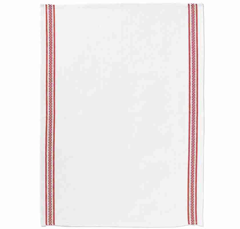 K�kshandduk vit med r�da b�rder UTG�TT