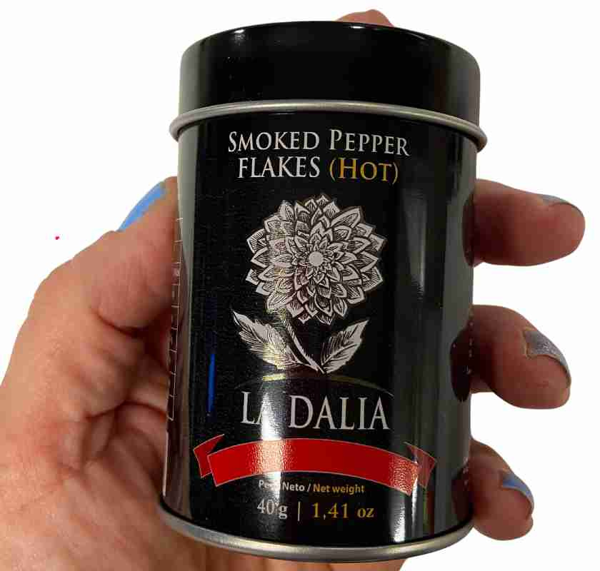 Hand med paprikaflakes, La Dalia piment�n picante, flakes 40 g