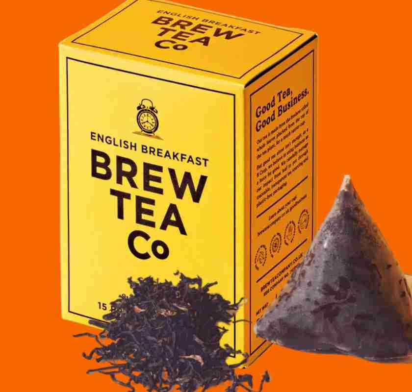 Englsih Breakfast Tea Brew Tea Co f�rpackning med tep�sar 15st