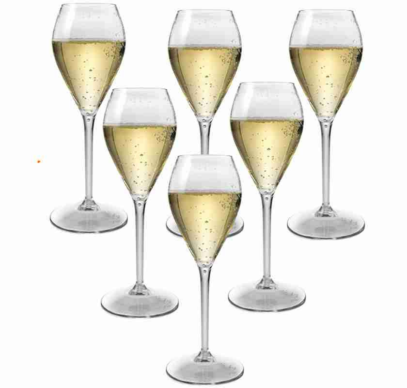 6 st Champagneglas i BPA-fri plast Champagne Flute Perlage 6-pack 