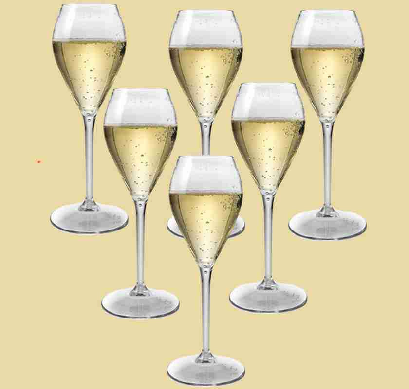 Champagneglas i plast 6-pack