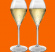 Champagneglas i plast 2-pack Champagneglas i plast 2-pack mot orange bakgrund
