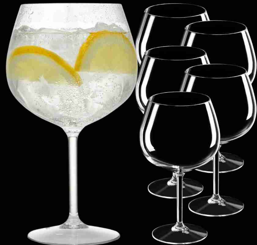 Balloonglas f�r vin eller GT i plast 6-pack