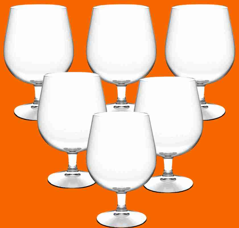 6 st kupiga �lglas mot orange bakgrund