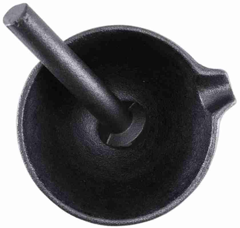 Mortel i gjutj�rn ovanifr�n med st�t