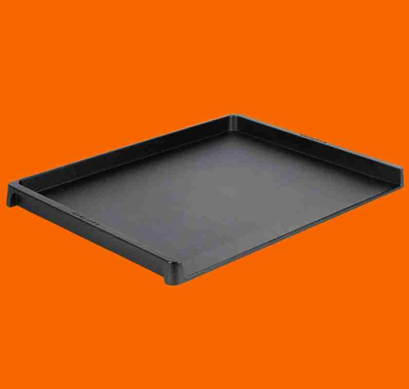 Stekbord King i gjutj�rn extra stort mot orange bakgrund