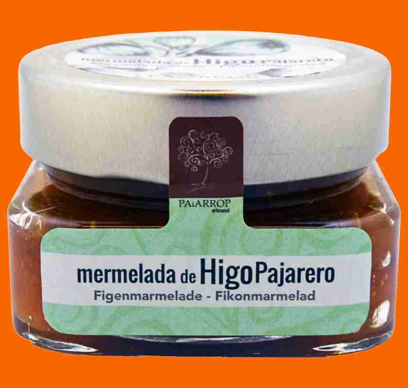 Fikonmarmelad Paiarrop mot orange bakgrund