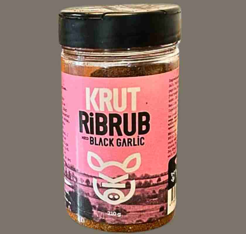 KRUT RiBRUB med black garlic mot gr� bakgrund