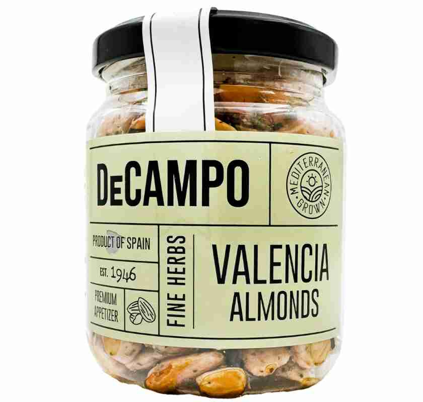 Valenciamandel med �rtkryddor fr�n DeCampo i burk