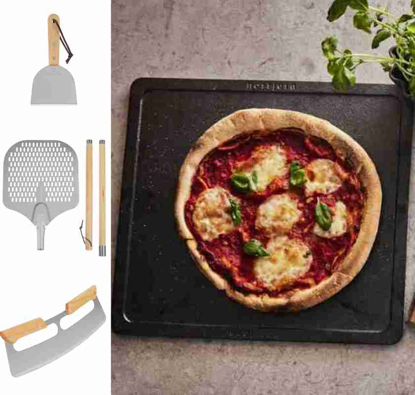 Gourmet pizza-paket med stekh�ll i gjutj�rn och pizzaverktyg fr�n Norrjern 