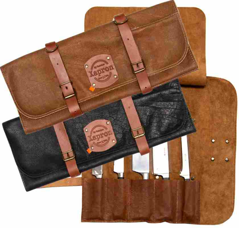 Knivv�skor i skinn brun och svart 