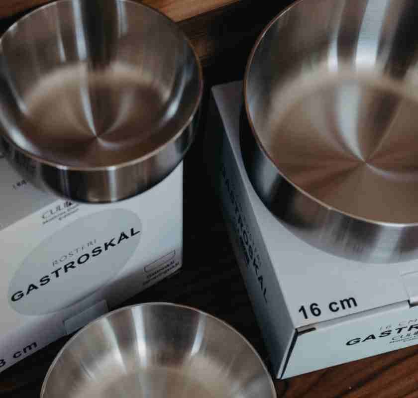 3 gastro-sk�lar i rostfritt st�l i olika storlekar fr�n Mathias Dahlgren Culimat