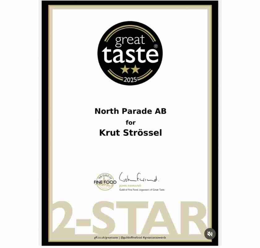 Diplom great taste 2 stj�rnor f�r krut str�ssel