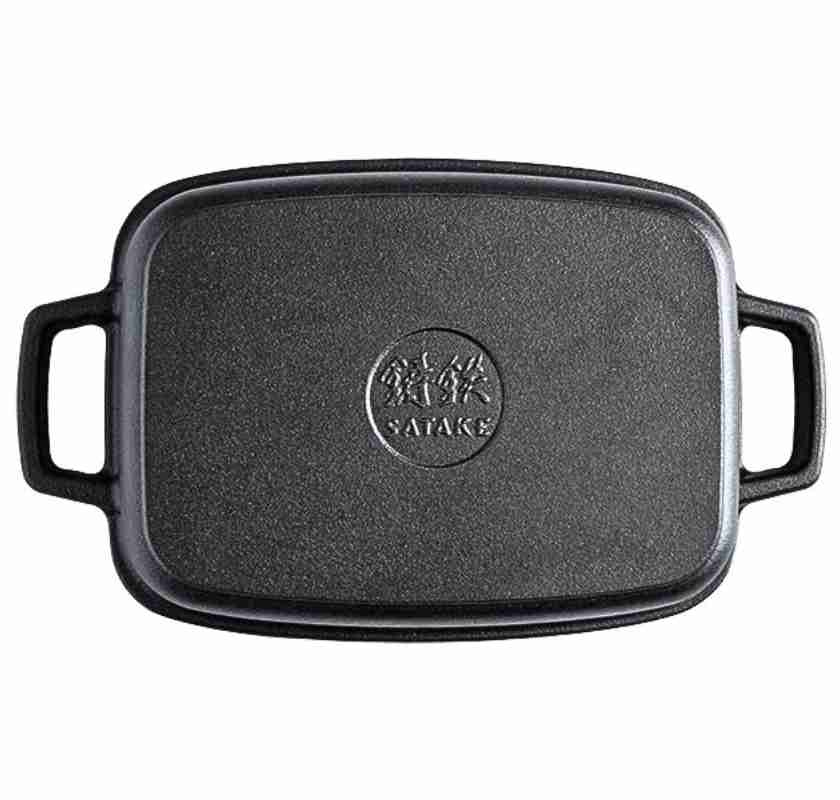 Gjutj�rnsgryta rektangul�r 2 delad