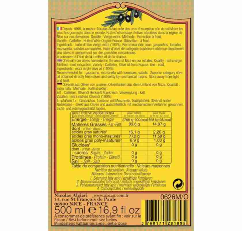 Olivolja Cuv�e Prestige EVO Alziari 