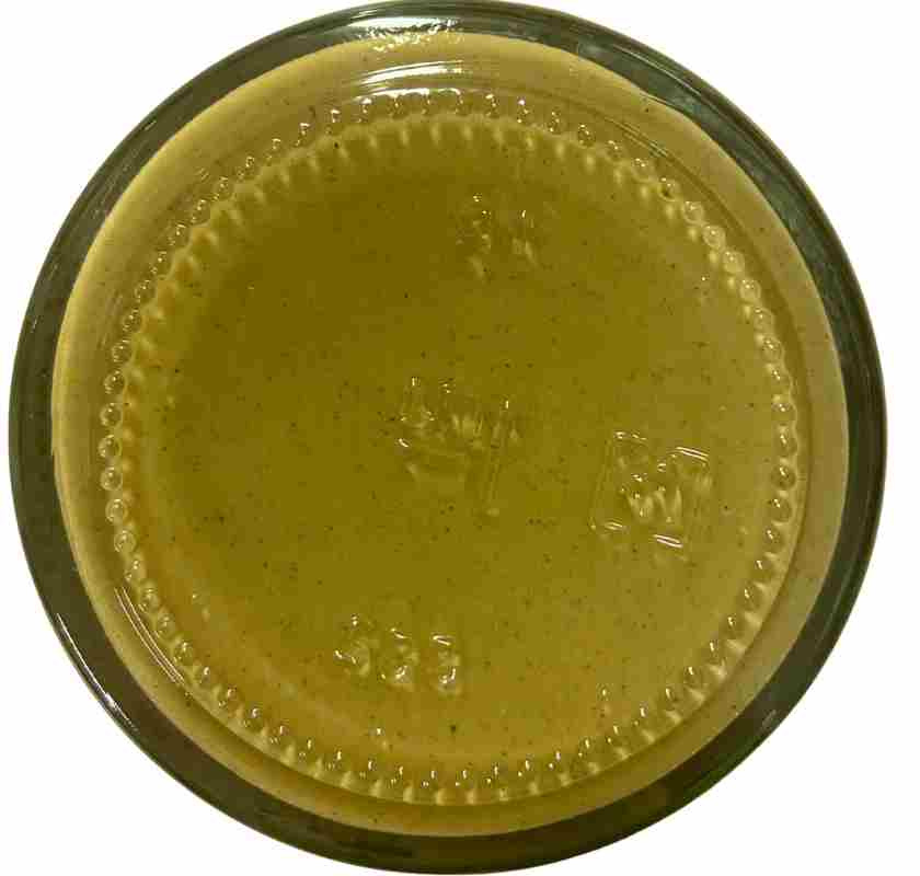 Undersidan av burken p� Pistagekr�m Crema al Pistachio Le Tre Castagne dell''Etna�