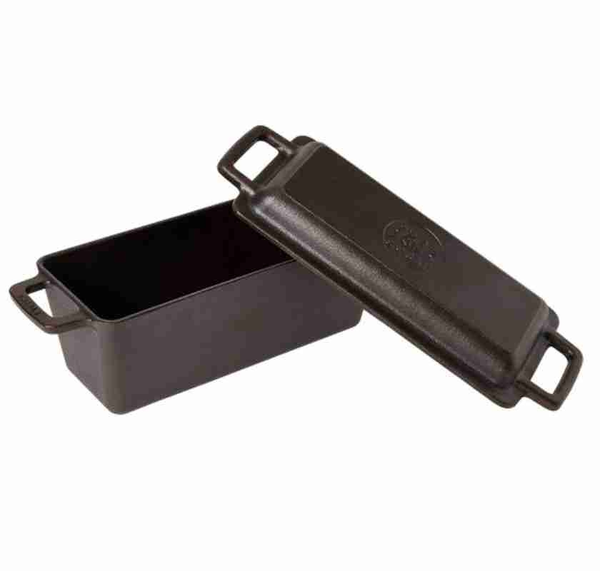 Br�dform i gjutj�rn med lock Satake �ppen, frilagd