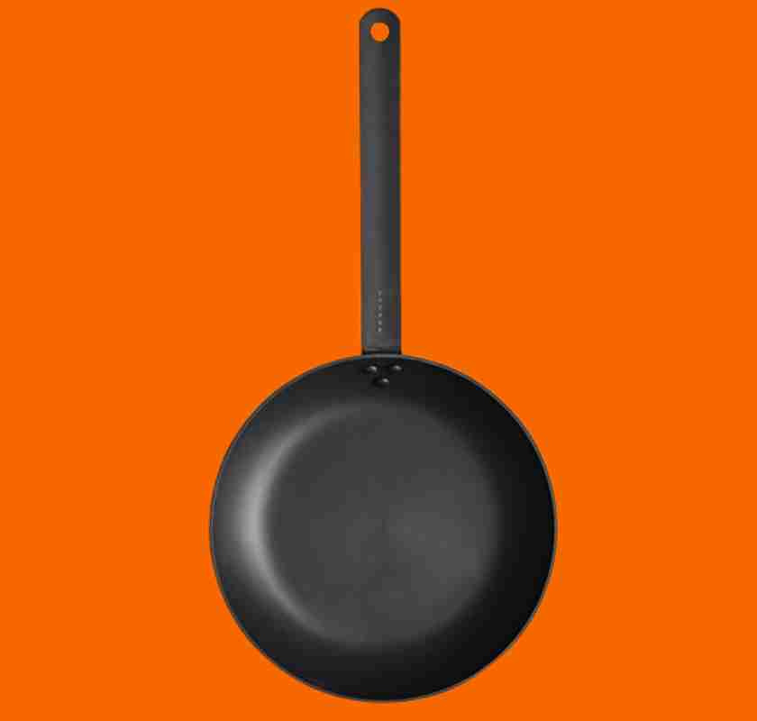 Stekpanna i kolst�l 24 cm Satake mot orange