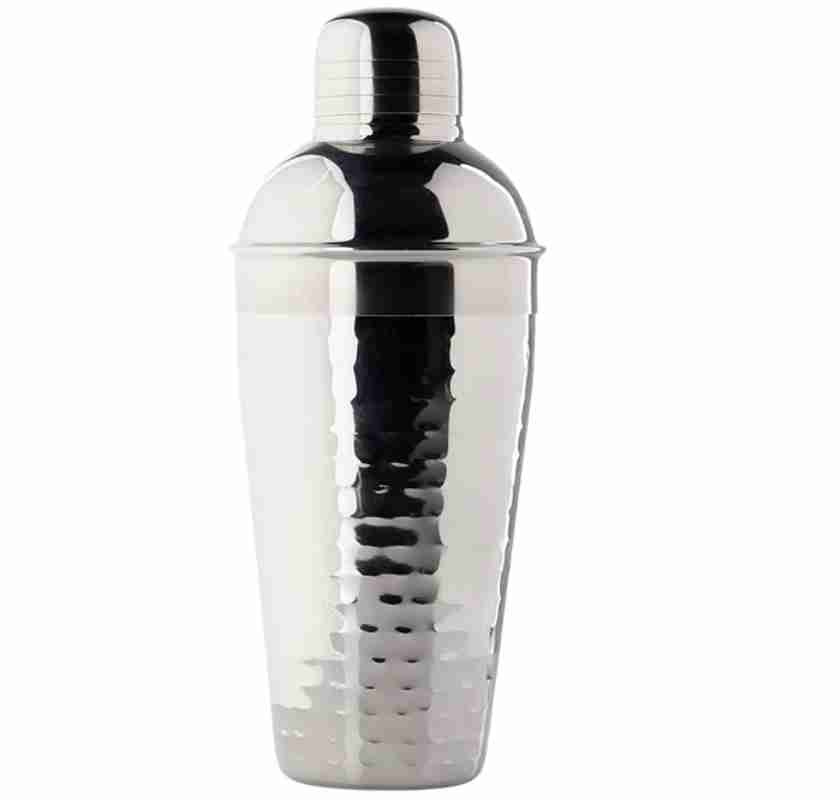Cocktailshaker hamrad i rostfritt st�l frilagd bild