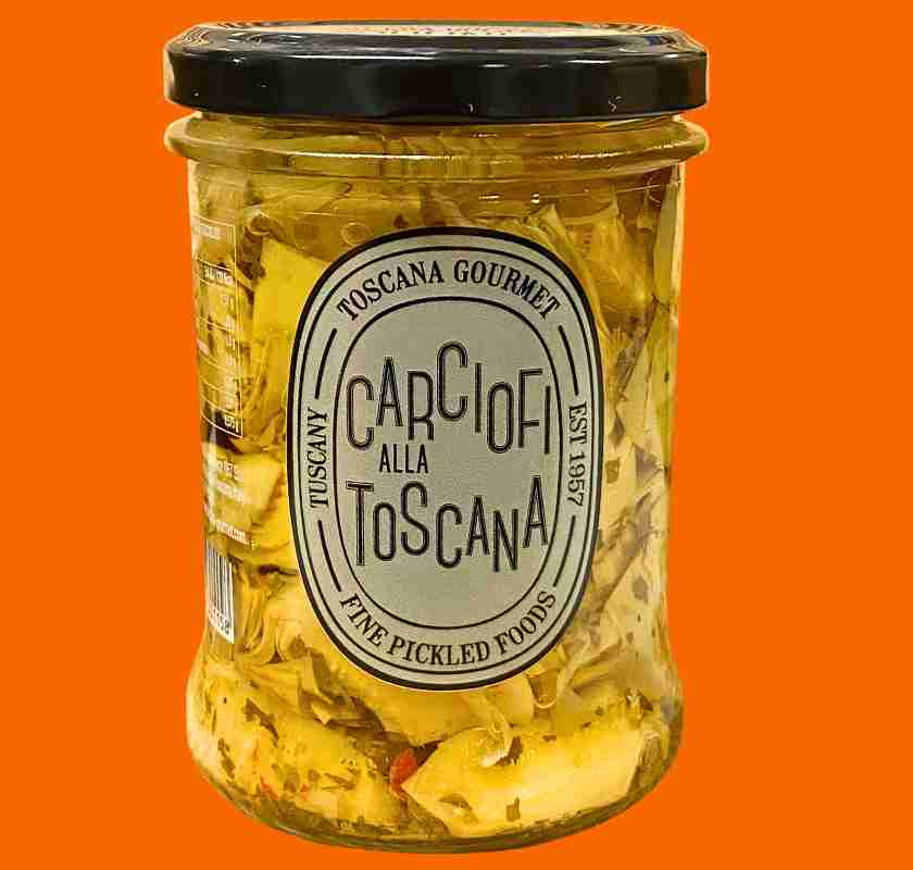 Kron�rtskockor Toscana Gourmet frilagd bild mot orange