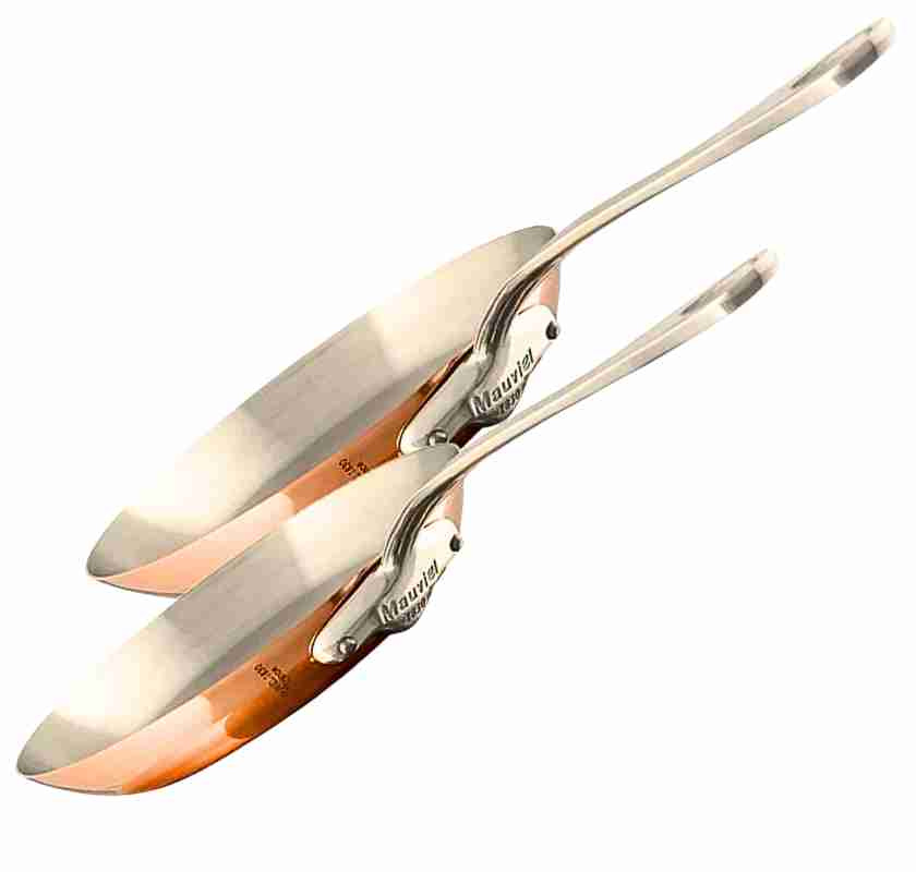 2 Stekpannor i koppar Mauviel M''150S