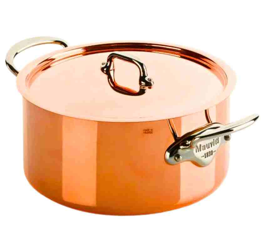 Mauviel M''150S Gryta med lock Dia 20 x 11 cm 3,2 liter Koppar