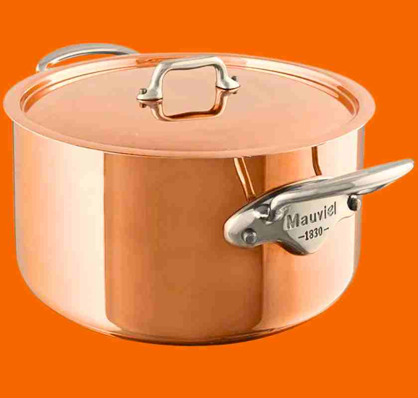 Mauviel M''150S Gryta med lock Dia 24 x 13,5 cm 5,9 liter Koppar/St�l