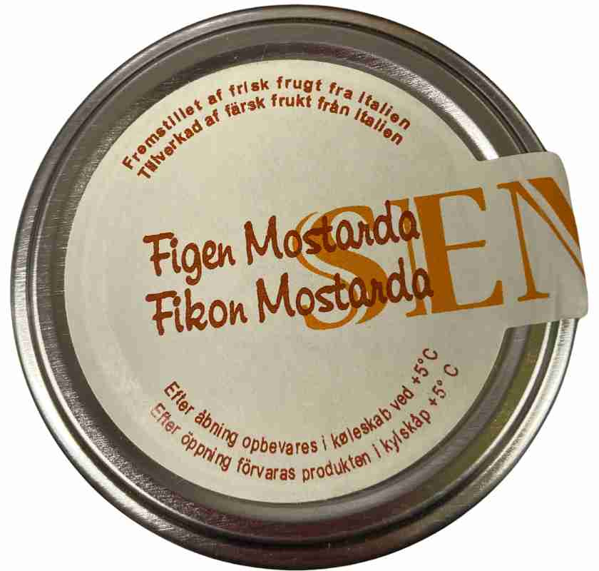 Senga Fikon-Mostarda i glasburk, locket ovanifr�n