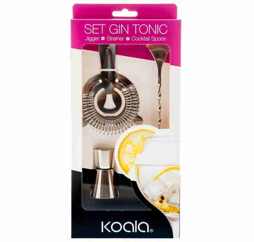 Barset med sked, m�tt & sil i f�rpackning