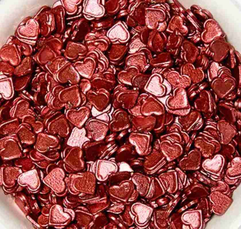 Dekoration choklad r�da hj�rtan