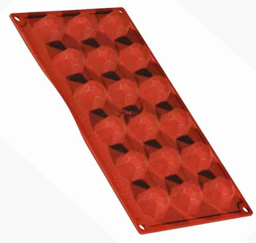 Diamant formflexform i tegelr�d silikon fr�n Pavoni