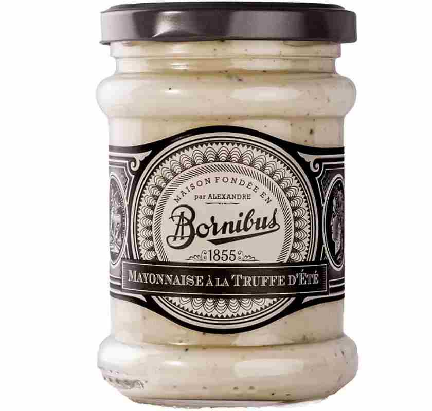 Tryffelmajon�s Maison Bornibus Mayonnaise � la truffe d''�t� i glasburk