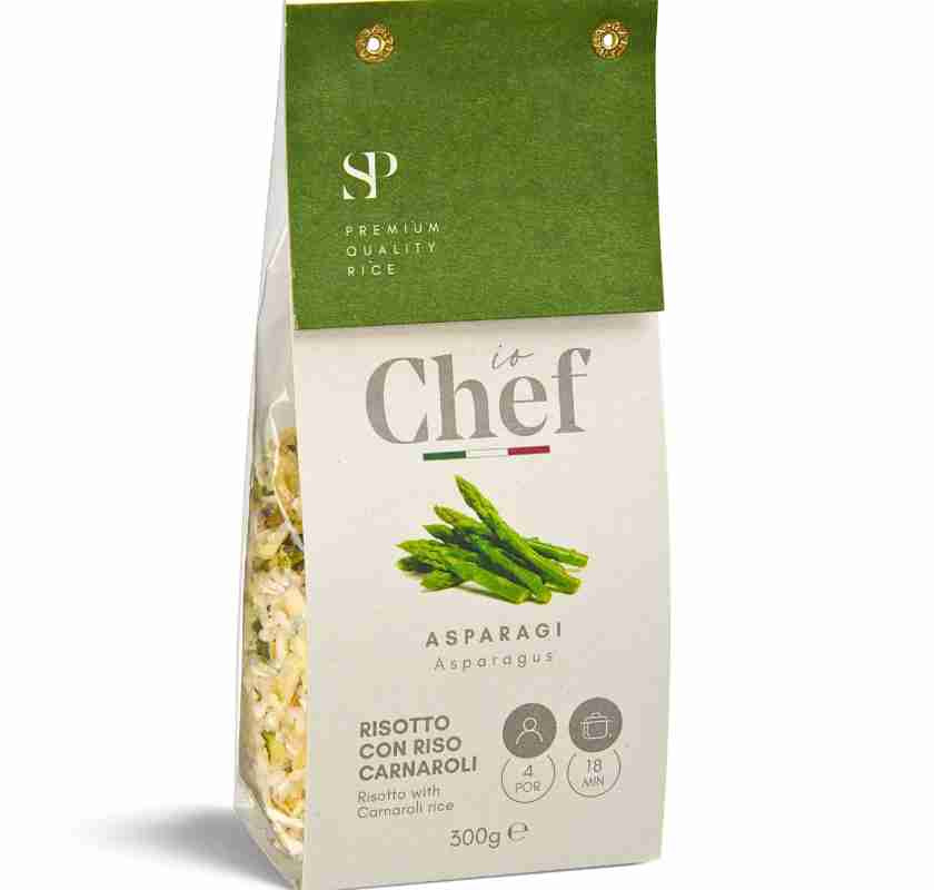 Risotto med sparris, Io Chef Risotto agli asparagi, i f�rpackning