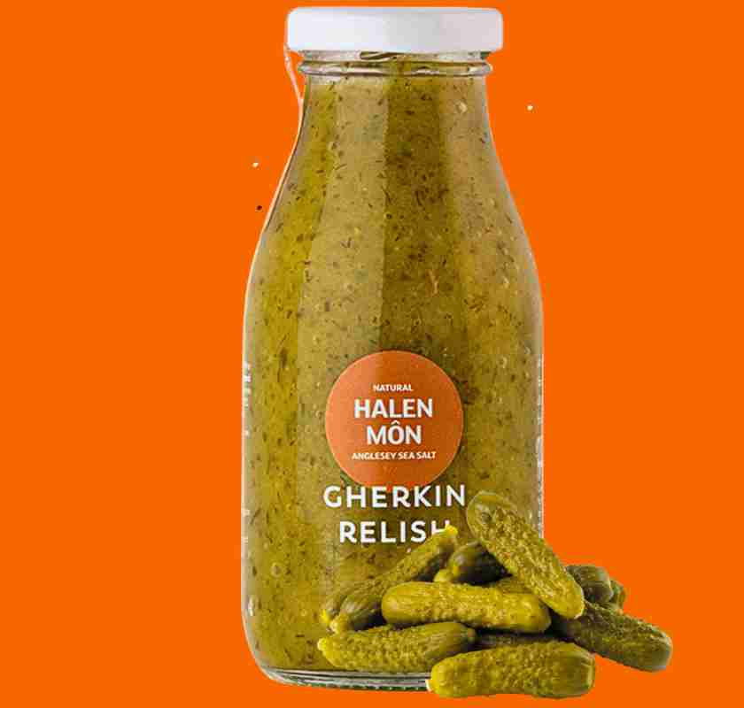 Halen M�n Gherkin Relish & gurkor mot orange