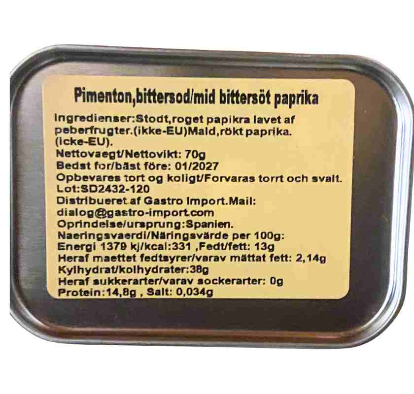 Piment�n Agridulce medelstark r�kt paprikapulver