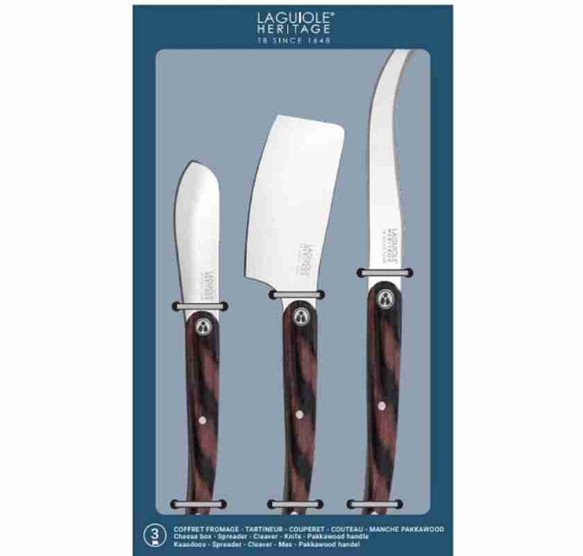 Ostset med 3 ostknivar Laguiole