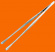 Pincett i rostfritt stål 30cm Pincett i rostfritt stål 30cm mot orange