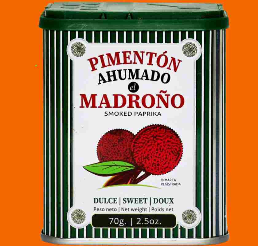 Piment�n de la vera Dulce milt paprikapulver mot orange