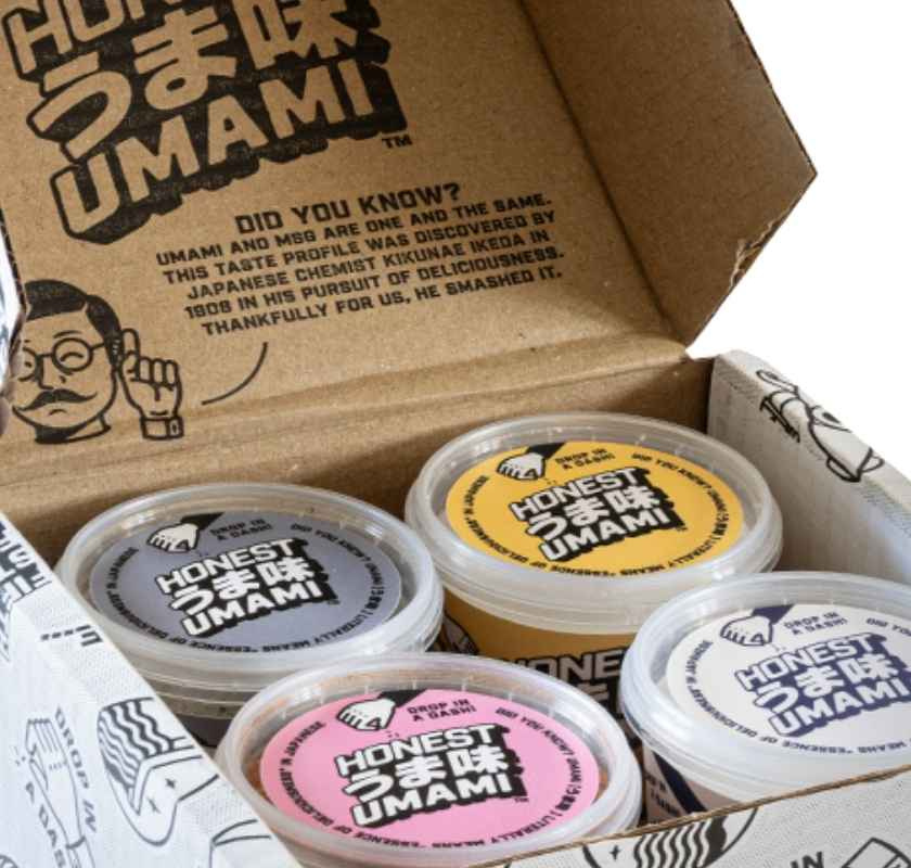 Pure MSG Flavour Boost Honest Umami, hur smakar det? pajdiagram med umami och ren aning salt